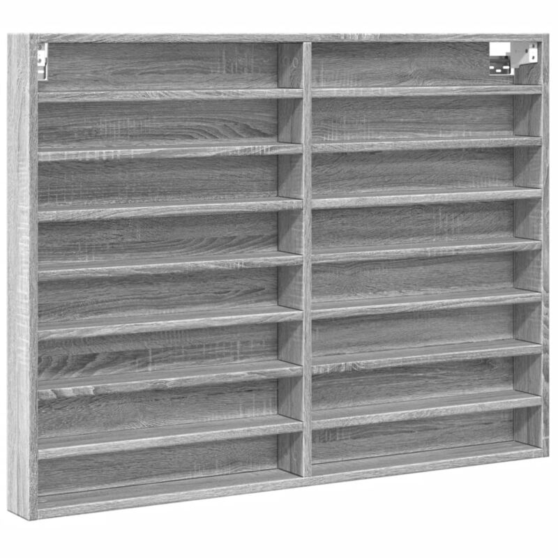Vidaxl - Armoire à vitrine sonoma gris 100x8,5x75 cm bois d'ingénierie