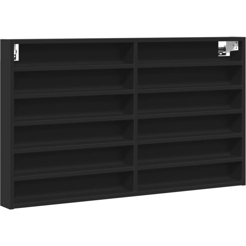 Vidaxl - Armoire à vitrine noir 100x8,5x58 cm bois d'ingénierie