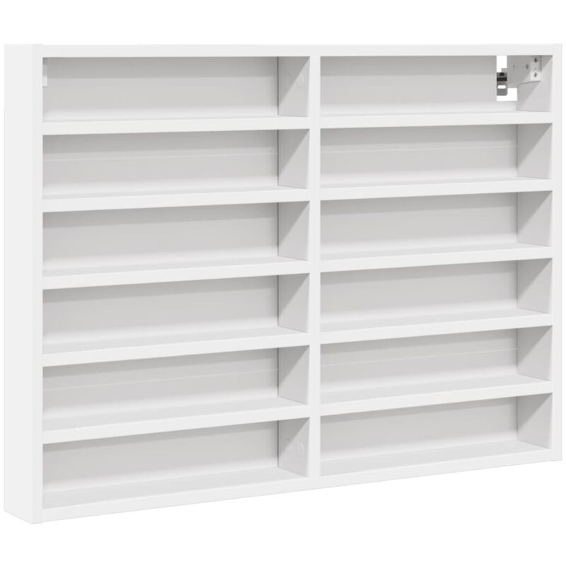 Vidaxl - Armoire à vitrine blanc 80x8,5x58 cm bois d'ingénierie
