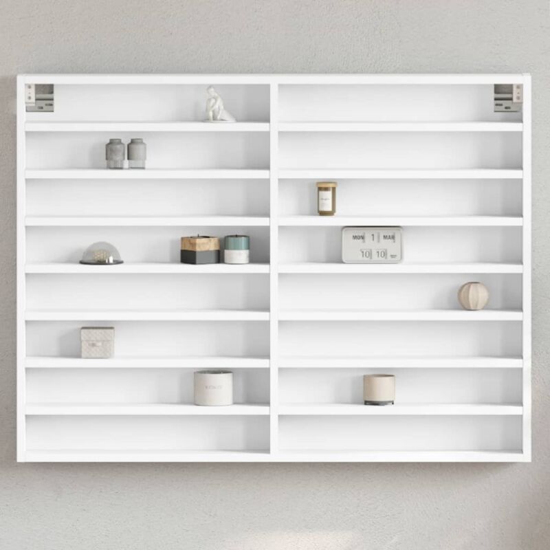 Armoire à vitrine blanc 100x8,5x75 cm bois d'ingénierie Vidaxl