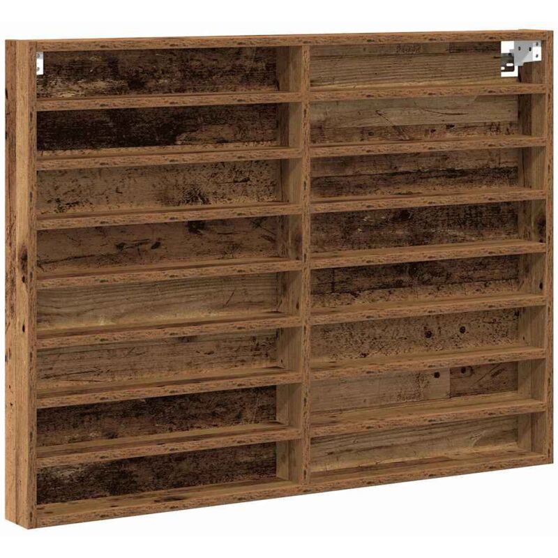Cabinet d'Affichage avec étagère Bois Ancien 100 x 8.5 x 75 cm Vidaxl
