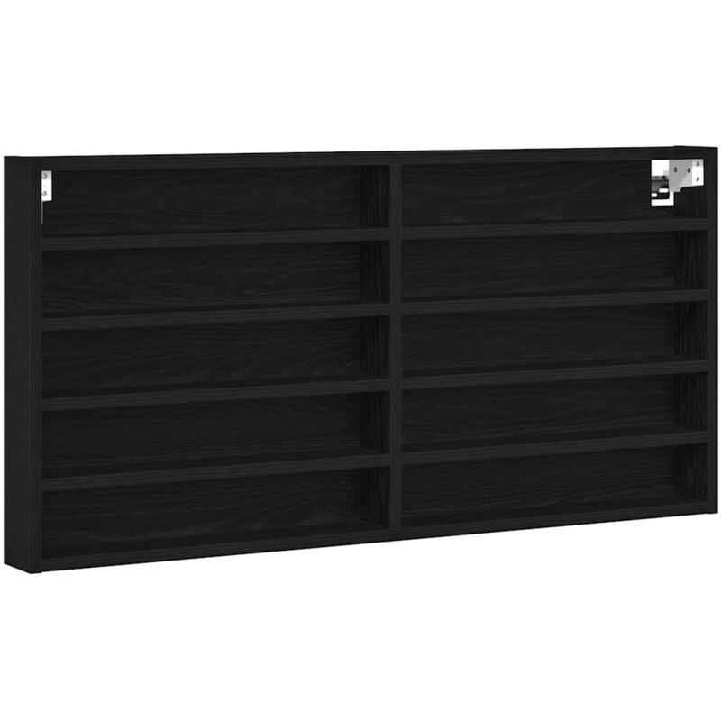Cabinet d'Affichage avec étagère Chêne noir 100 x 8.5 x 50 cm Vidaxl
