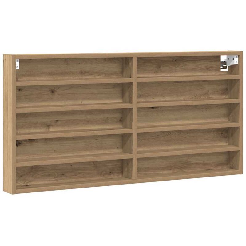 Cabinet d'Affichage chêne artisanal 100 x 8.5 x 50 cm Vidaxl