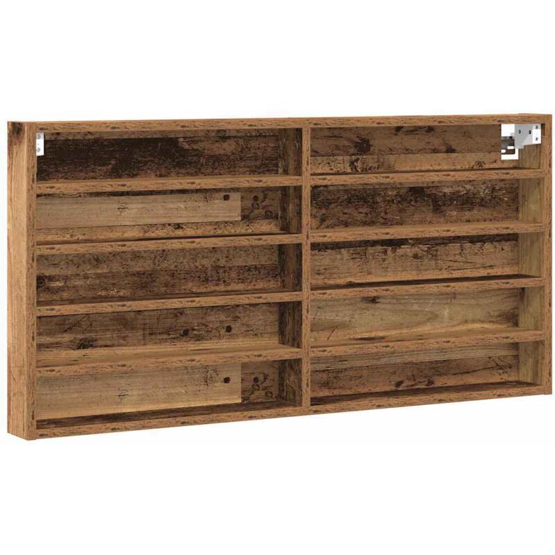 Cabinet d'Affichage avec étagère Bois Ancien 100 x 8.5 x 50 cm Vidaxl