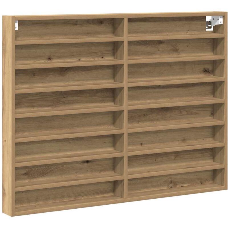 Cabinet d'Affichage chêne artisanal 100 x 8.5 x 75 cm Vidaxl
