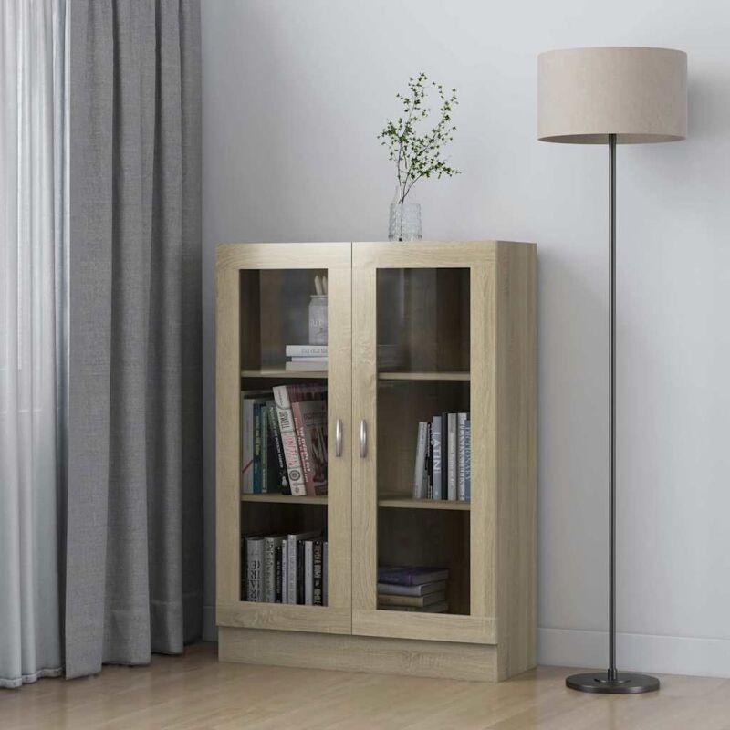 Vidaxl - Armoire à vitrine Chêne sonoma 82,5x30,5x115 cm Aggloméré