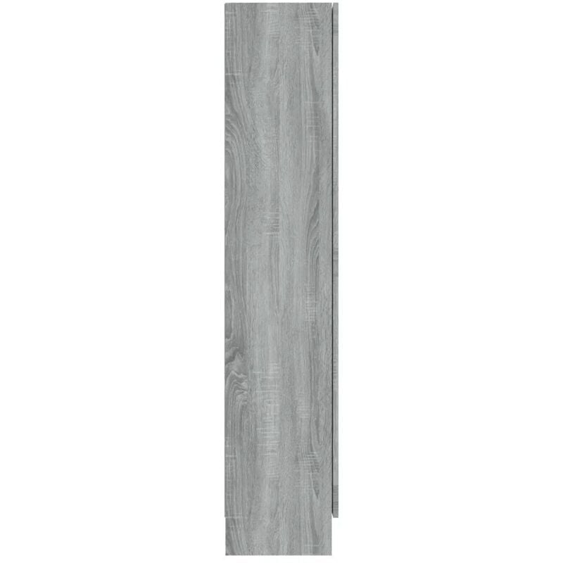 Armoire à vitrine Sonoma gris 82,5x30,5x150cm Bois d'ingénierie