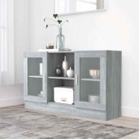 Armoire à vitrine Sonoma gris 120x30,5x70 Bois d'ingénierie