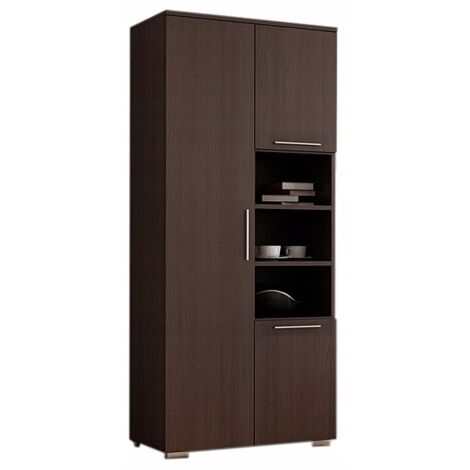 Armoire APOLLO, CINTRE, ÉTAGÈRE, 80 CM, WENGE