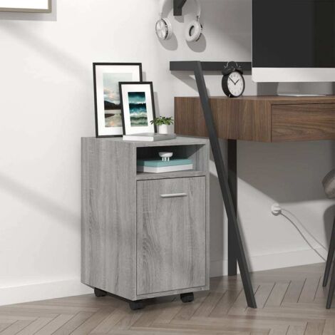 Armoire appoint à roues-Meuble de rangement mobile Sonoma gris 33x38x60 cm 812094