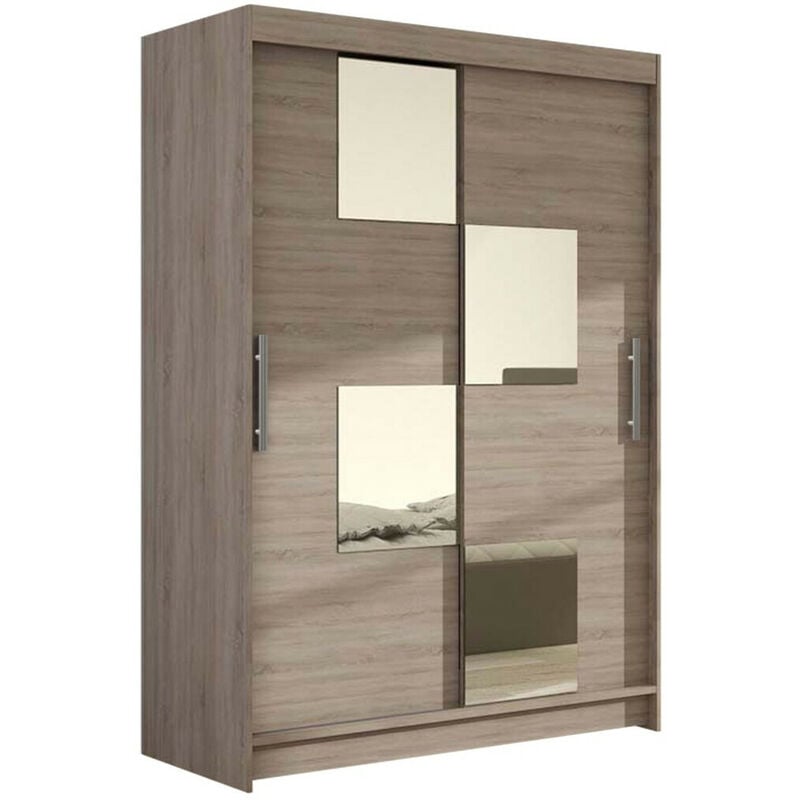 Armoire Closico 105, Truffe chêne, 200x120x58cm, Portes d'armoire: Coulissantes, Nombre d'étagères: 0
