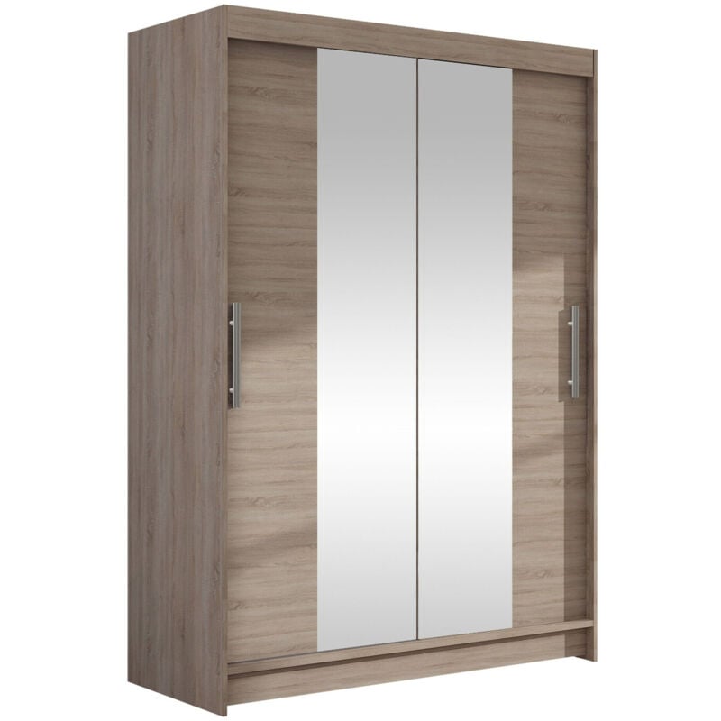 Mobilier1 - Armoire Closico 133, Truffe chêne, 200x120x58cm, Portes d'armoire: Coulissantes, Nombre d'étagères: 0