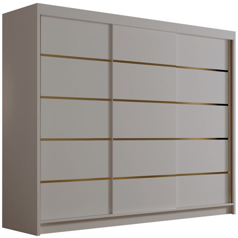 Mobilier1 - Armoire Closico 184, Cachemire, 215x250x58cm, Portes d'armoire: Coulissantes, Nombre d'étagères: 0