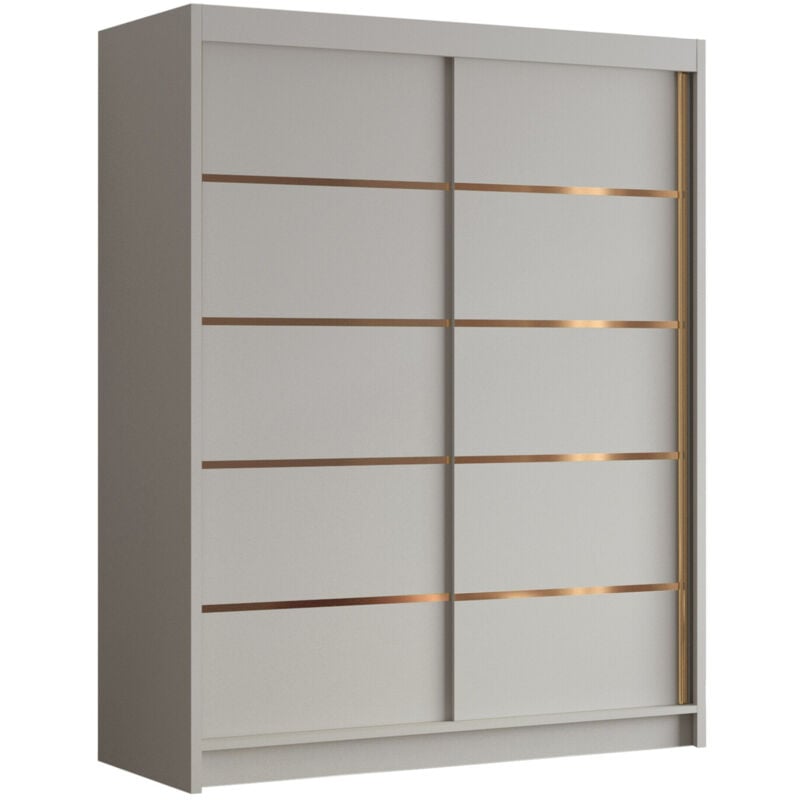 Mobilier1 - Armoire Closico 187, Cachemire, 200x150x58cm, Portes d'armoire: Coulissantes, Nombre d'étagères: 0