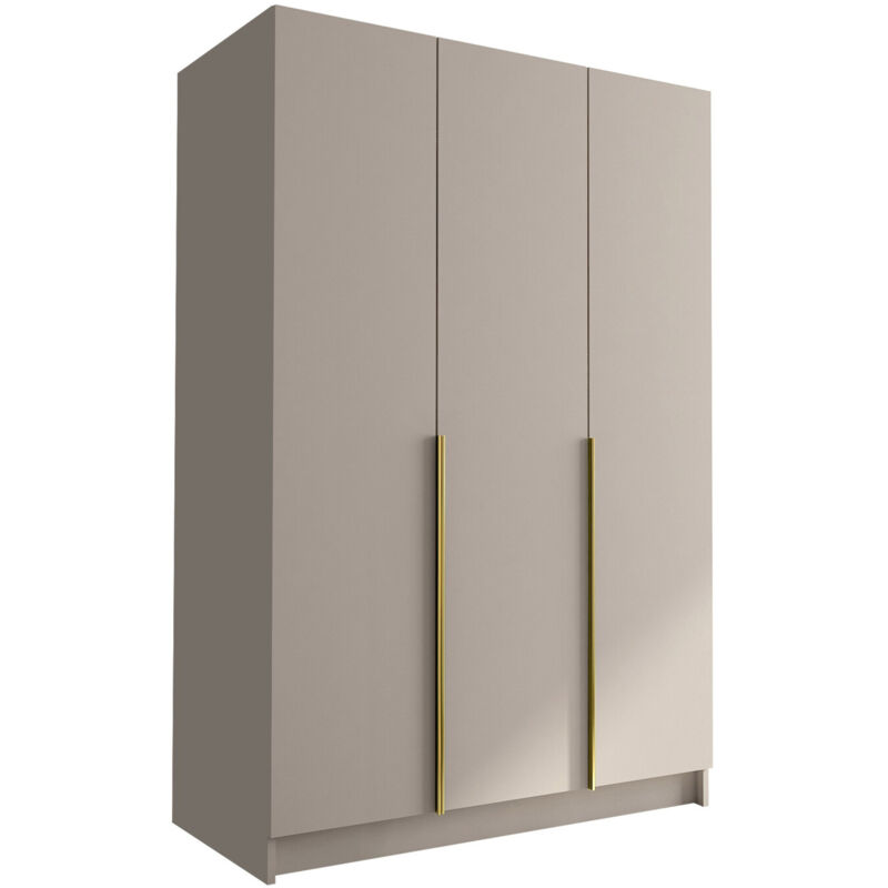 Mobilier1 - Armoire Closico 198, Cachemire + Doré, 215x150x58cm, Portes d'armoire: Avec des charnières, Nombre d'étagères: 0