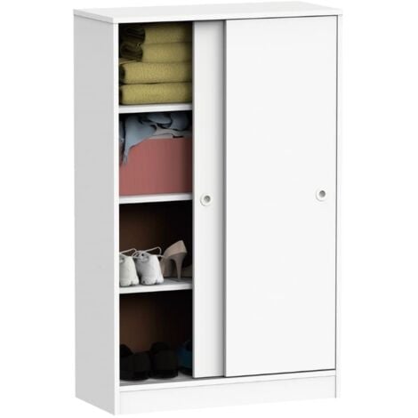 MIROYTENGO Meuble bas d'appoint Turin 2 portes 3 étagères couleur cambrien meuble de rangement polyvalent 120x74x33 cm