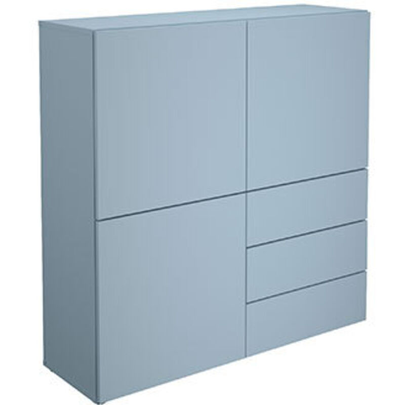 FMD - Buffet 3 portes 3 tiroirs 99x31,5x101,2 cm bleu clair FMD - Buffet 3 portes 3 tiroirs 99x31,5x101,2 cm bleu clair