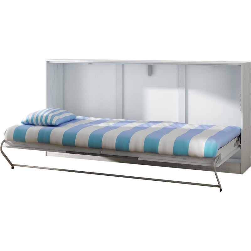 Bim Furniture - Armoire avec lit pliant intégré Roger cm 212x40x113h graphite blanc