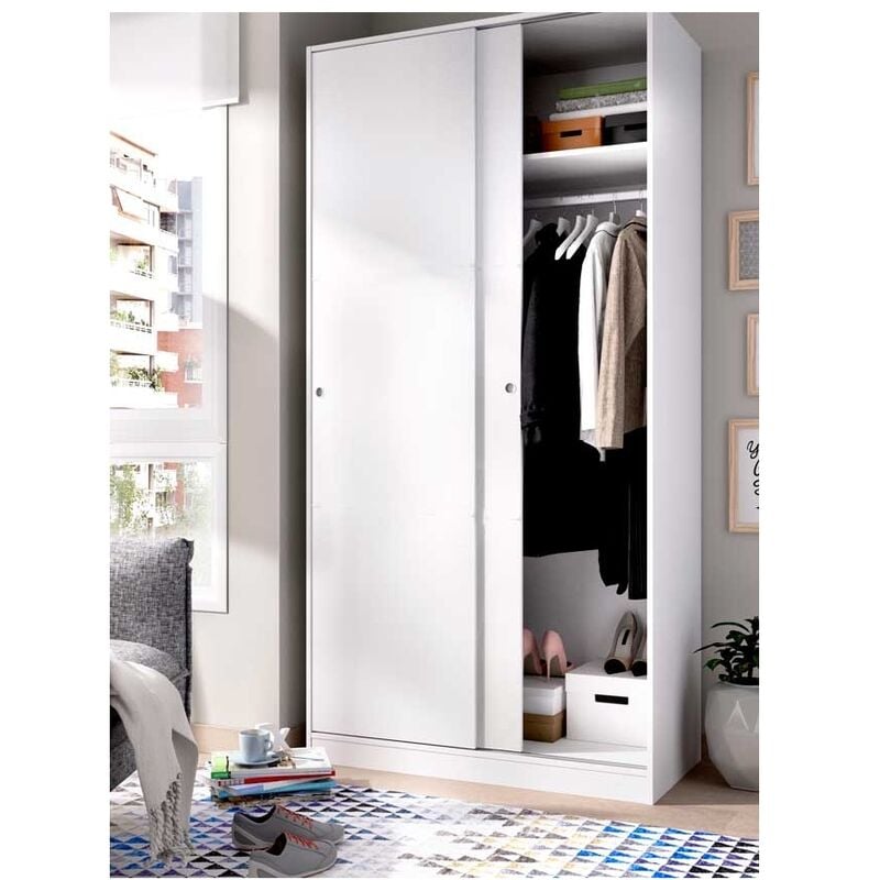 befara - armoire avec portes coulissantes eight - blanc