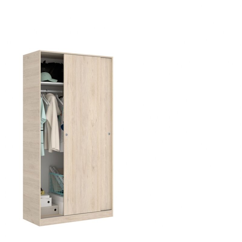 Befara - armoire avec portes coulissantes eight - Naturelle