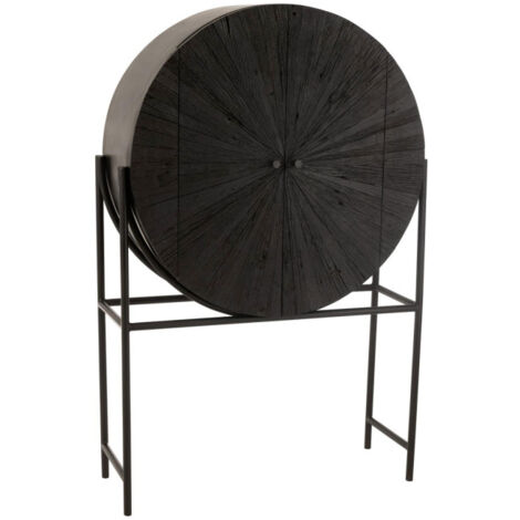Armoire Bar en Bois "Shanil" 160cm Noir