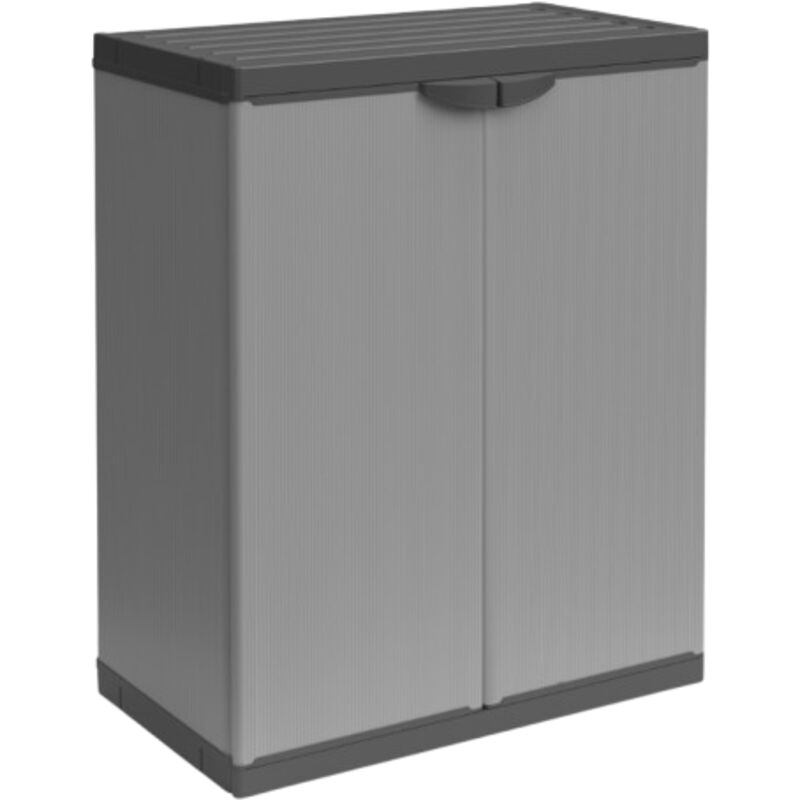 Armoire de jardin polyvalente en résine 2 portes avec étagère Tord