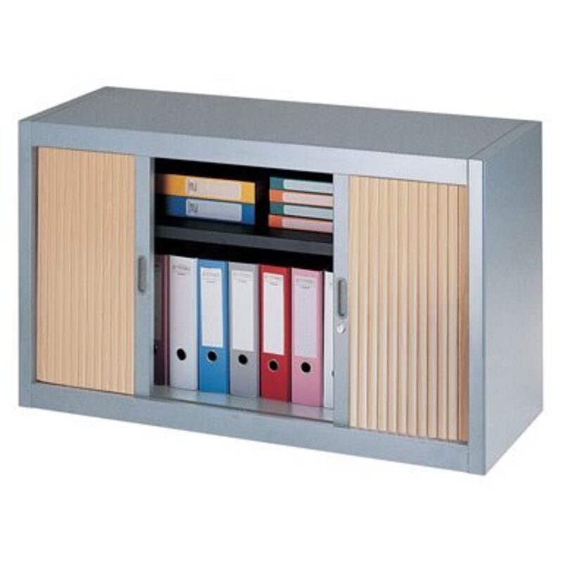 Armoire à rideaux démontables 70 x 120 cm alu-hêtre - Maxiburo