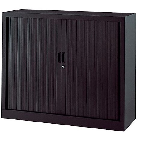 Armoire basse à rideaux monoblocs Généric 100 x 120 cm anthracite
