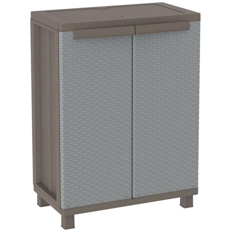 Armoire à balais JRATTAN 370 avec 1 étagère - Gris - Résine - 68 x 37,5 x 91,5 cm - 6,5 kg - Forme non standard