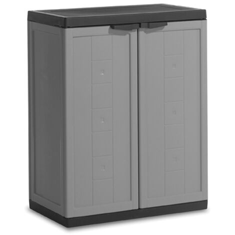 KETER | Armoire basse JOLLY , Blanc-Gris