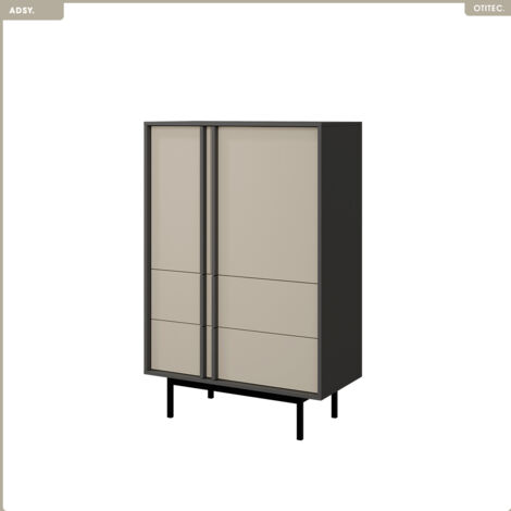 Armoire basse - L.83 x H.127 x P.43 - ADSY