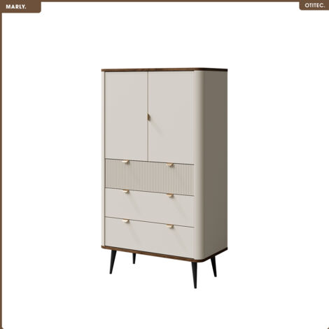 Armoire basse - L.90 x H.142 x P.40 - MARLY
