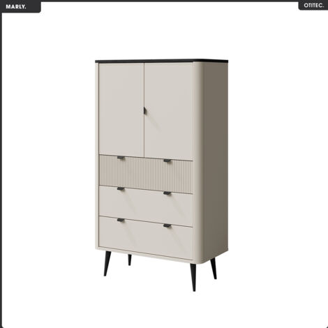 Armoire basse - L.90 x H.142 x P.40 - MARLY