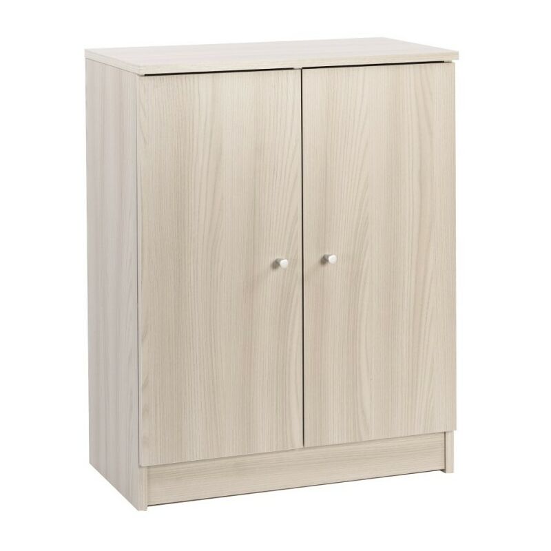 Sarmog - Armoire basse polyvalente à deux portes Orme Clair 62x34x h80 cm