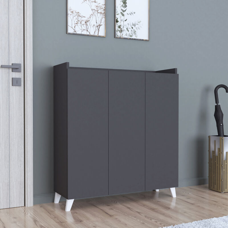 [en.casa] - Armoire basse Sirdal avec 3 portes 104 x 90 x 30 cm anthracite