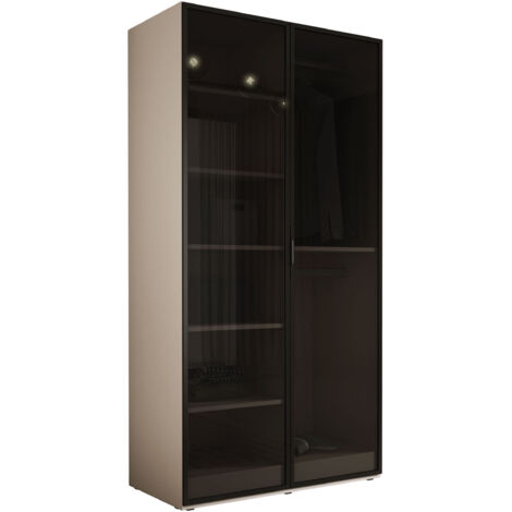 Armoire : Beige Sable / Verre Antisol, 100 x 200 x 51 cm