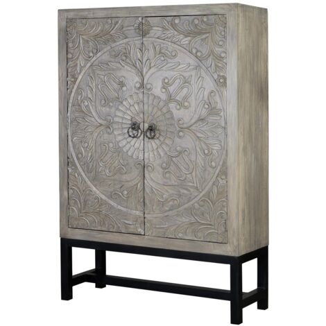 Armoire - Bois - Gris - Décoration d'Autrefois