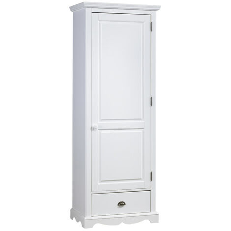 Armoire Bonnetière Blanche Style Anglais - Blanc