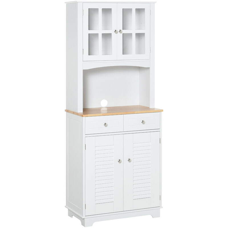 Armoire buffet de cuisine caxias blanche et bois