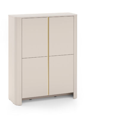 Armoire, Cachemire, 103 × 39 × 132 cm Meuble moderne aux bords arrondis