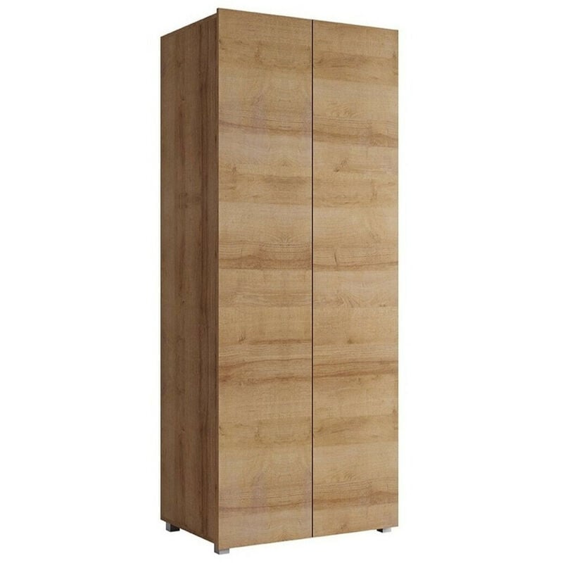 Mobilier1 - Armoire Tivdalu 125, Chêne doré, 200x80x52cm, Portes d'armoire: Avec des charnières, Nombre d'étagères: 0