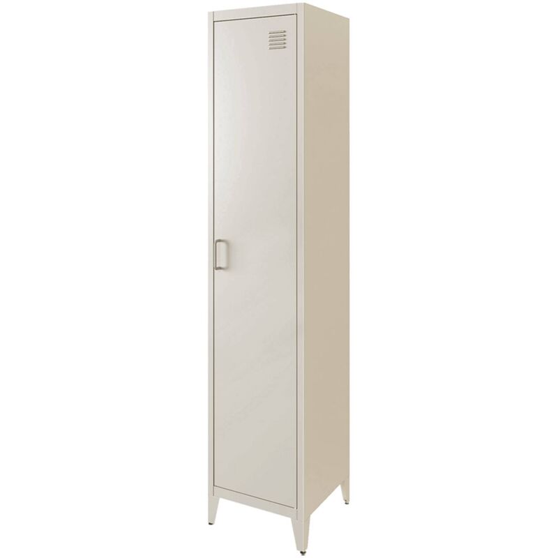 Armoire chambre en acier beige 4 espaces de rangement. casier