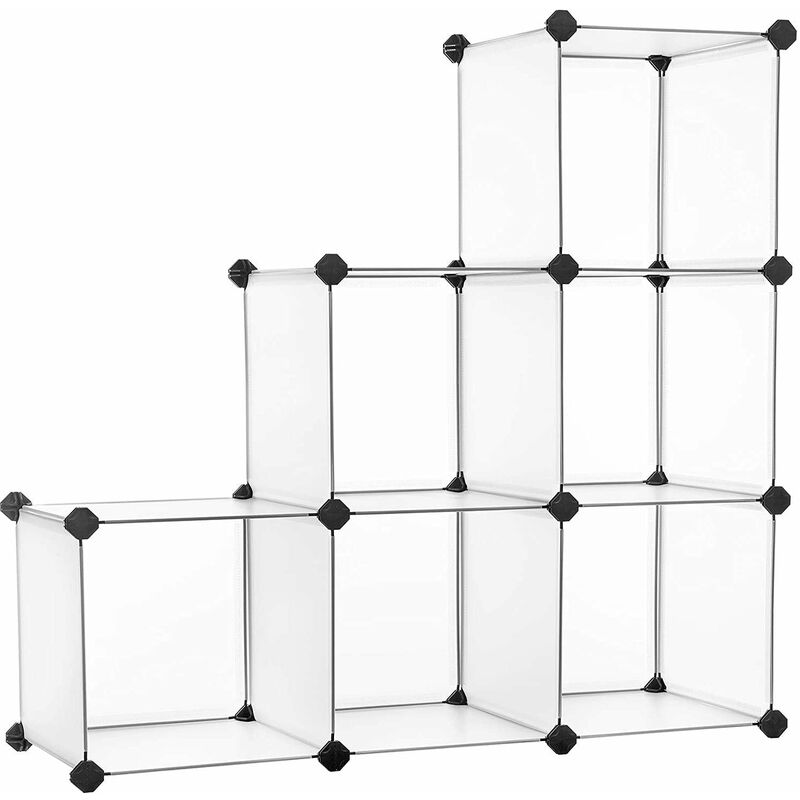 armoire a chaussure etagere escalier meuble de rangement modulable 6 compartiments ouverts - vert