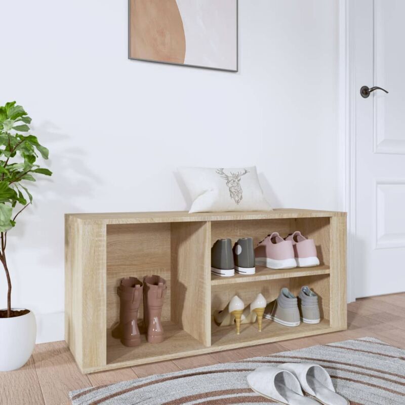 Vidaxl - Armoire à chaussures Chêne sonoma 100x35x45cm Bois d'ingénierie