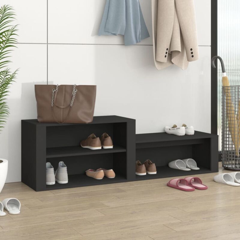 Vidaxl - Armoire à chaussures Noir 150x35x45 cm Bois d'ingénierie