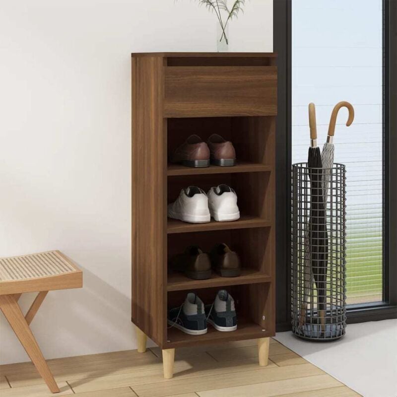 Armoire à chaussures Chêne marron 40x36x105cm Bois d'ingénierie vidaXL