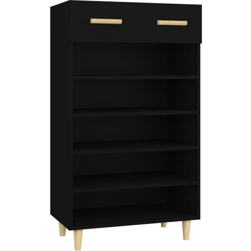 Vidaxl - Armoire à chaussures Noir 60x35x105 cm Bois d'ingénierie