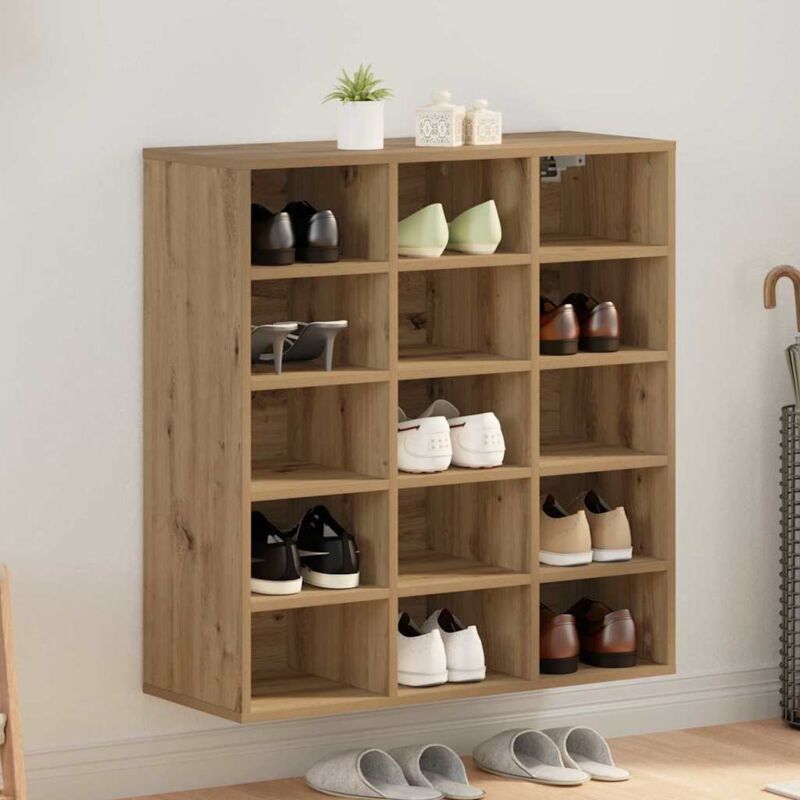 Vidaxl - Cabinet à chaussures avec étagère avec stockage chêne artisanal 103x30x51 cm