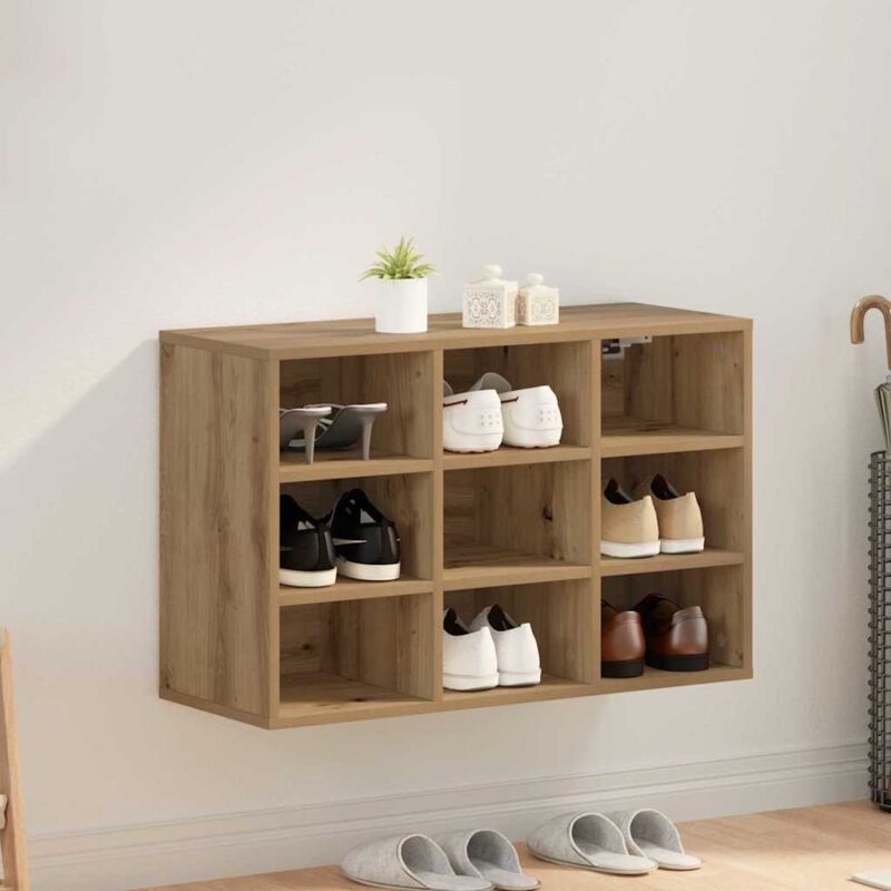 Vidaxl - Cabinet à chaussures avec étagère avec stockage chêne artisanal 103x30x51 cm