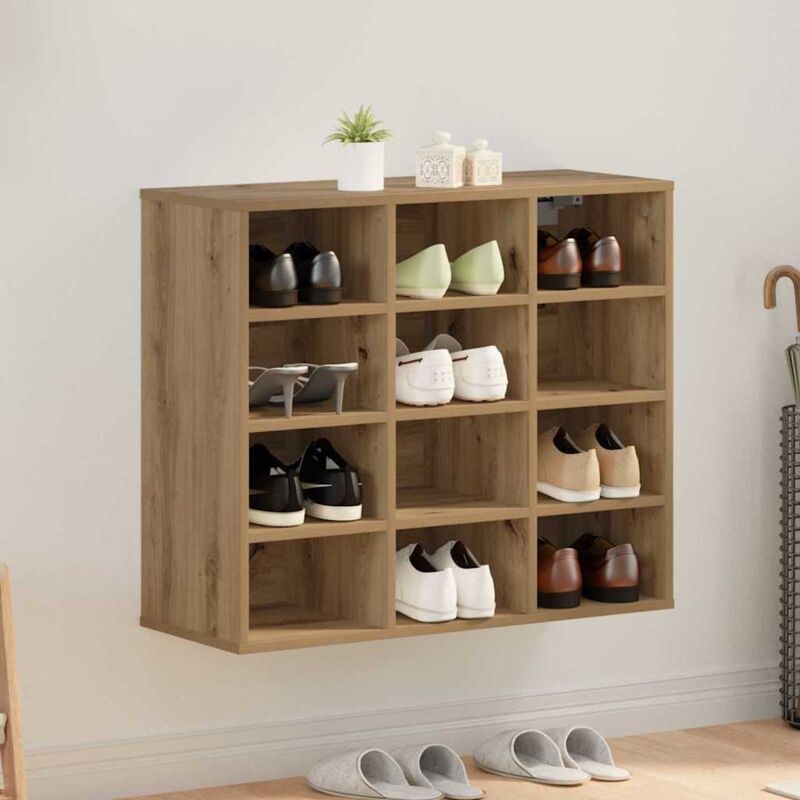 Vidaxl - Cabinet à chaussures avec étagère avec stockage chêne artisanal 103x30x51 cm